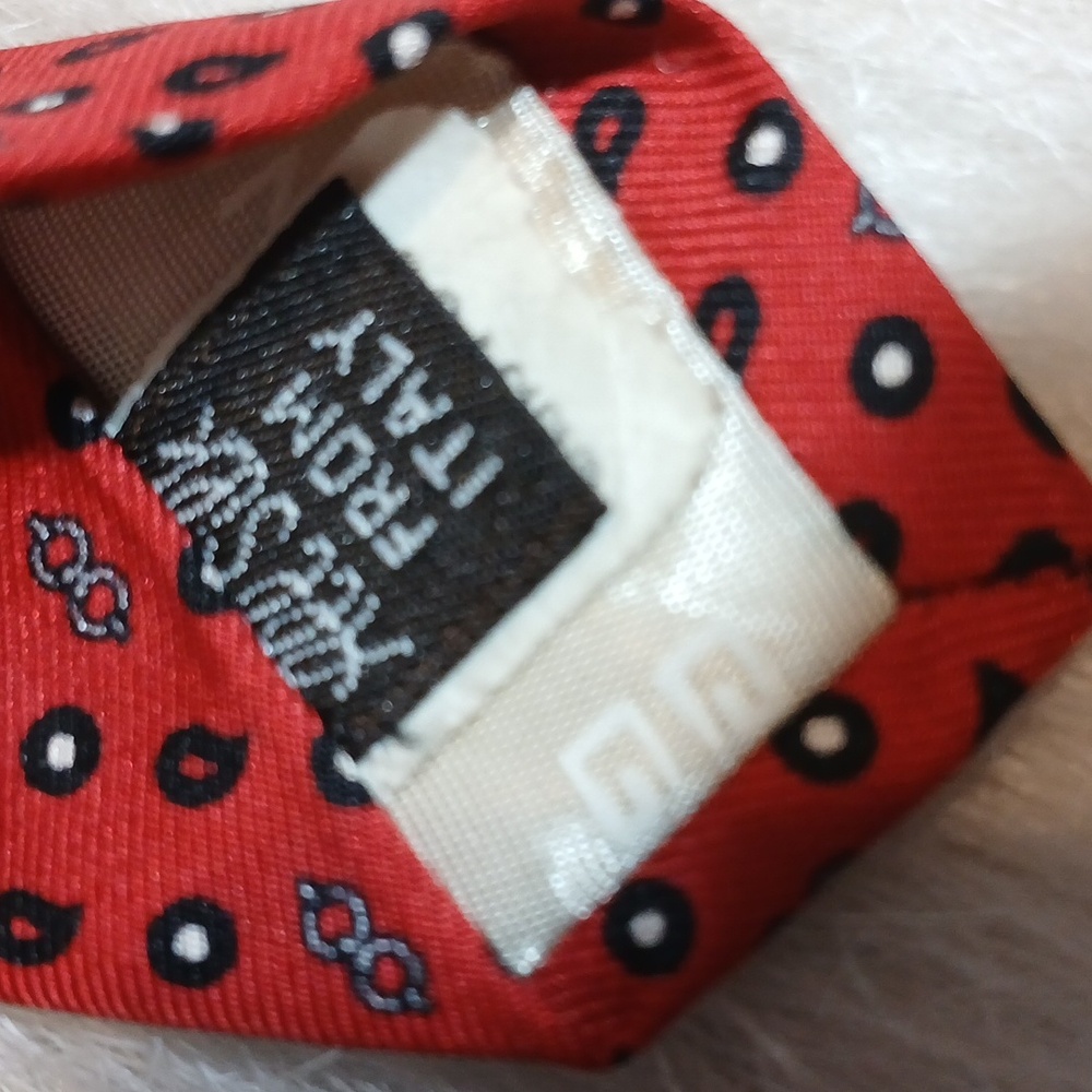 Givenchy Red And Black Patterned Tie - image 4